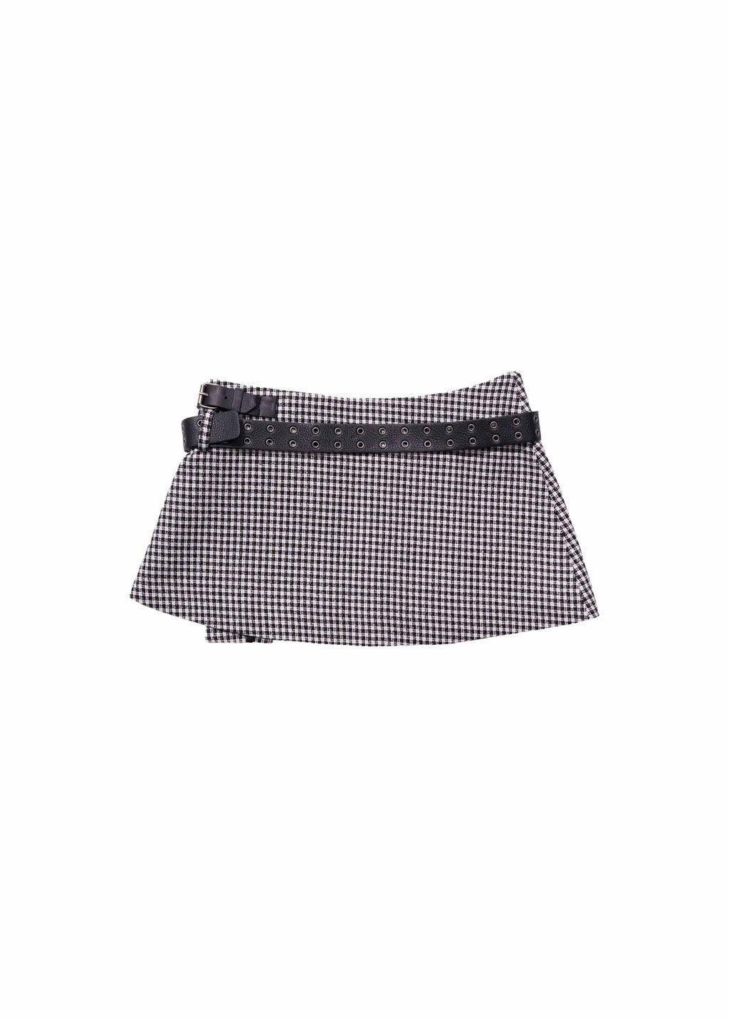 Hyein Seo - Pleated Mini Skirt w/ Leather Belt (Check) product image 10 | TRAB K-Fashion Australia