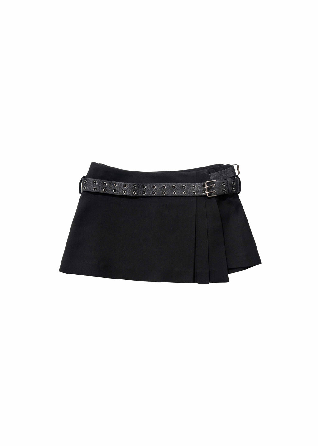 Hyein Seo - Pleated Mini Skirt w/ Leather Belt (Black) product image 7 | TRAB K-Fashion Australia