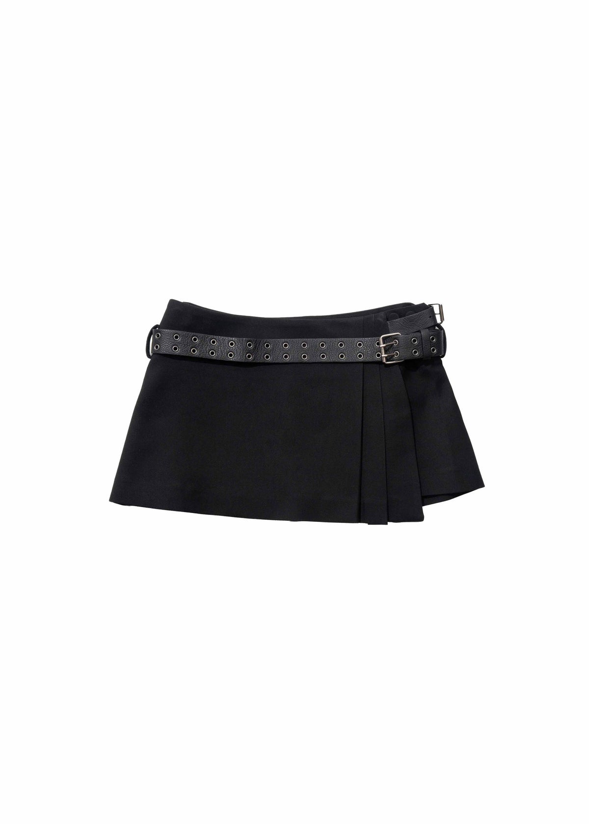 Hyein Seo - Pleated Mini Skirt w/ Leather Belt (Black) product image 7 | TRAB K-Fashion Australia