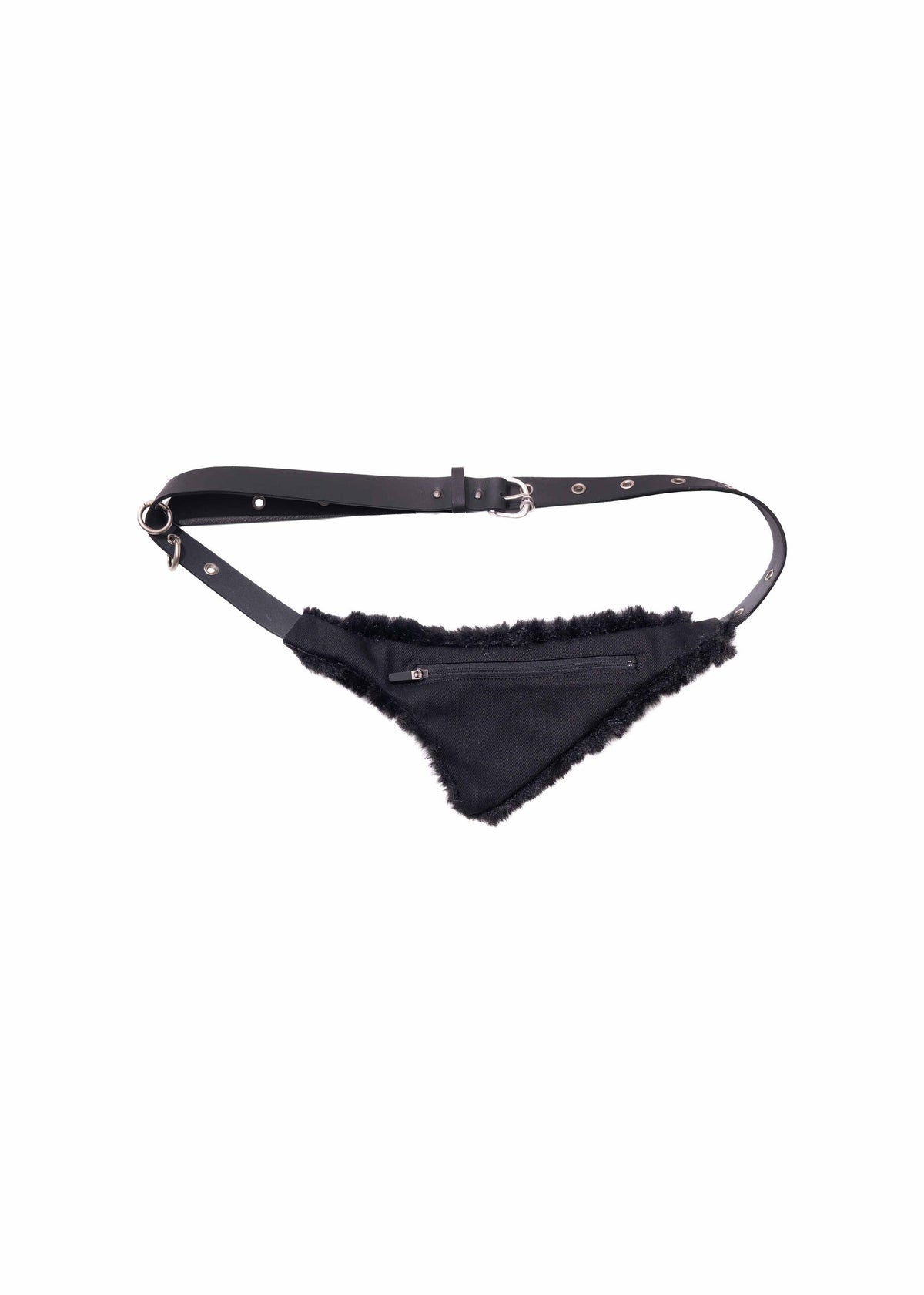 Hyein Seo - Fur Pocket Pants w/ Leather Belt (Black) product image 14 | TRAB K-Fashion Australia