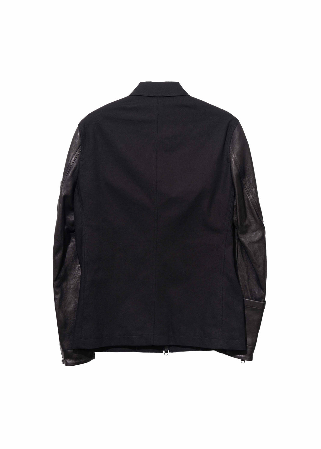 Hyein Seo - Leather-Sleeve Zip Jacket (Black) product image 11 | TRAB K-Fashion Australia