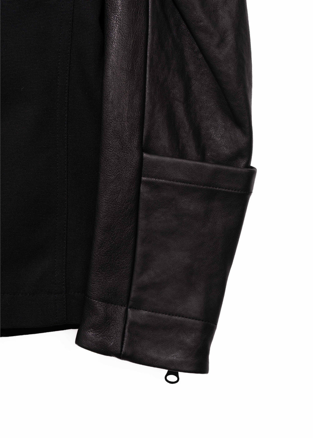 Hyein Seo - Leather-Sleeve Zip Jacket (Black) product image 13 | TRAB K-Fashion Australia