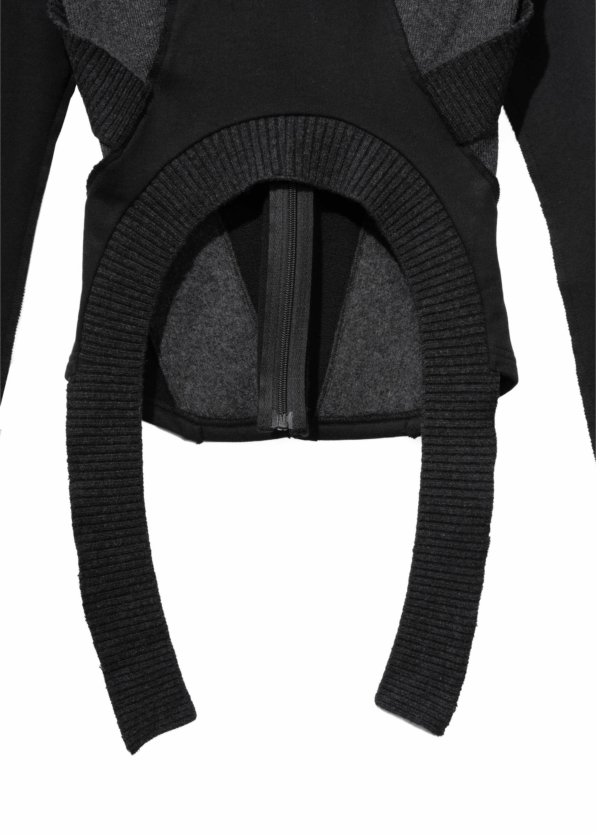 Hyein Seo - Slashed Zip Jacket (Black) product image 7 | TRAB K-Fashion Australia