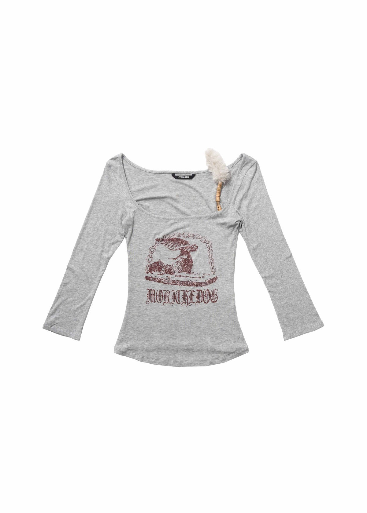 Hyein Seo - Fur Strap Top (Grey) product image 6 | TRAB K-Fashion Australia