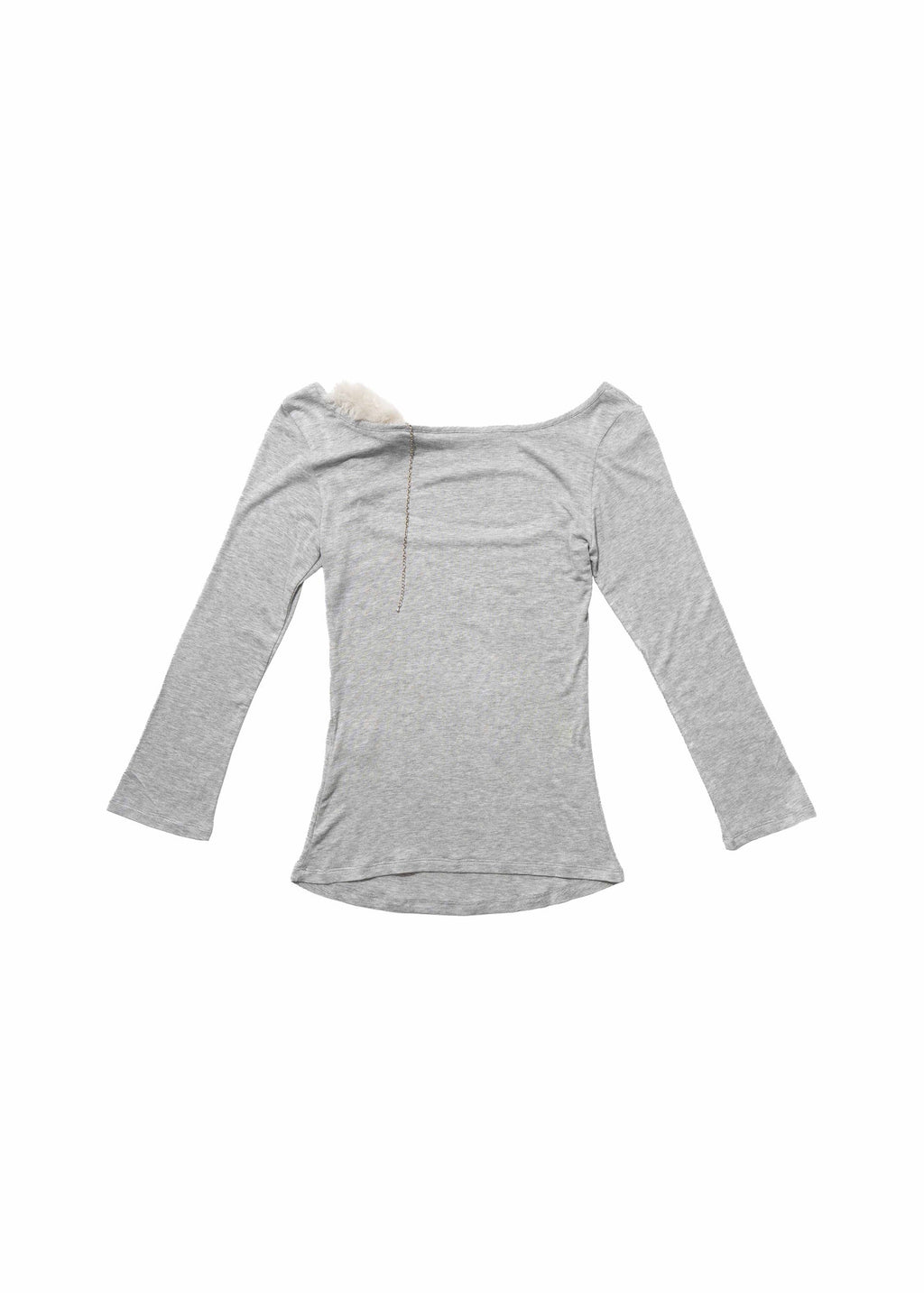 Hyein Seo - Fur Strap Top (Grey) product image 7 | TRAB K-Fashion Australia