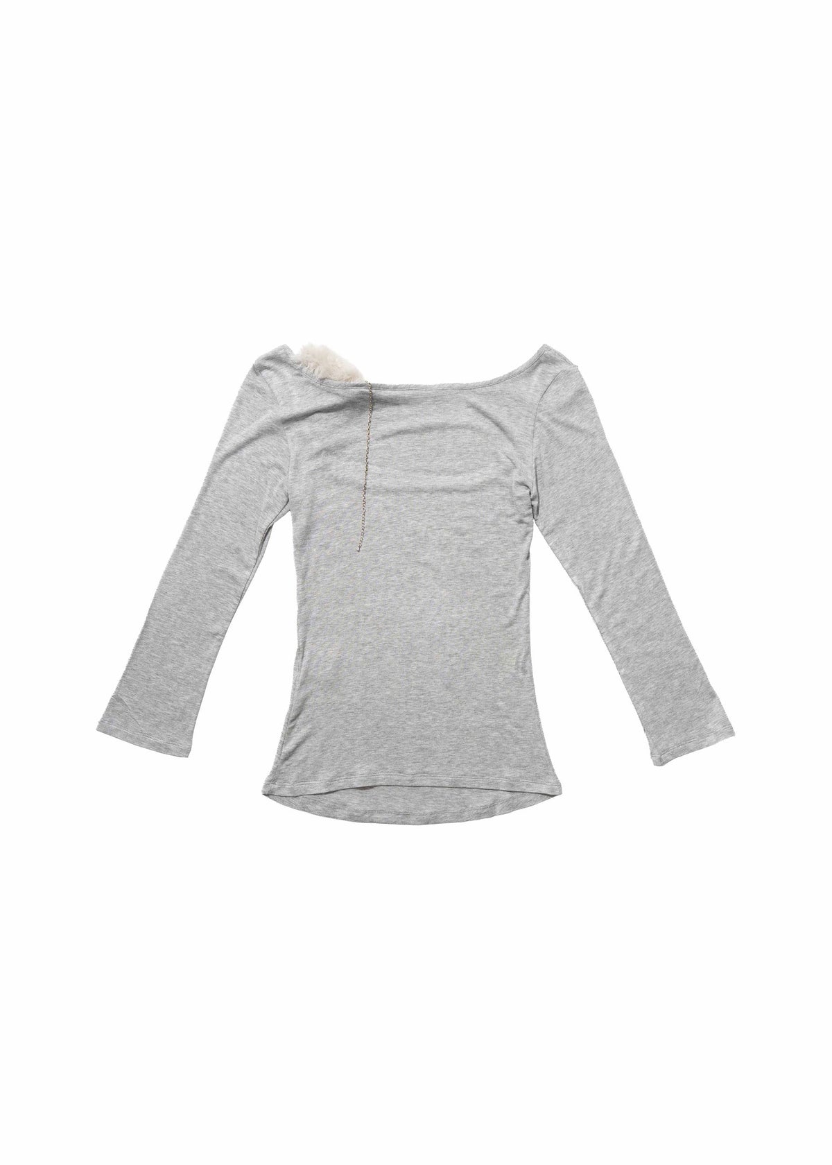 Hyein Seo - Fur Strap Top (Grey) product image 7 | TRAB K-Fashion Australia