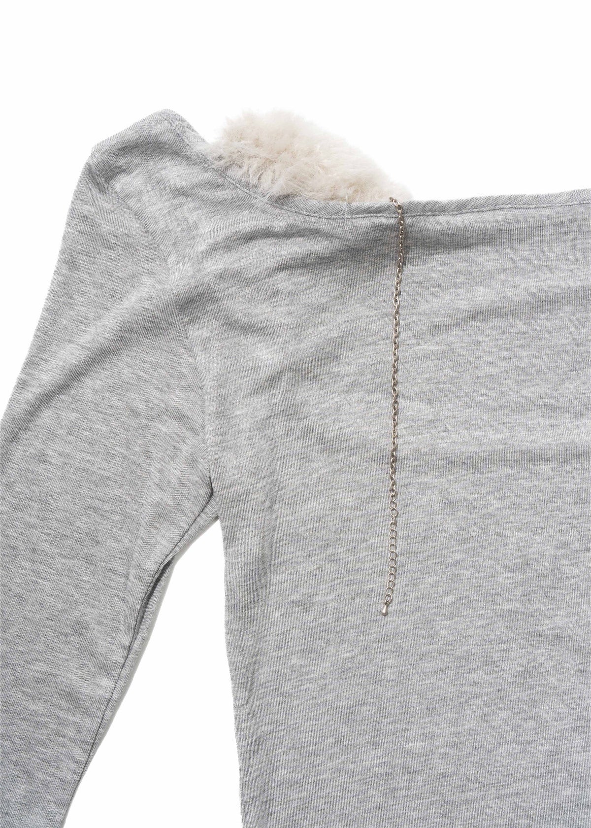 Hyein Seo - Fur Strap Top (Grey) product image 8 | TRAB K-Fashion Australia