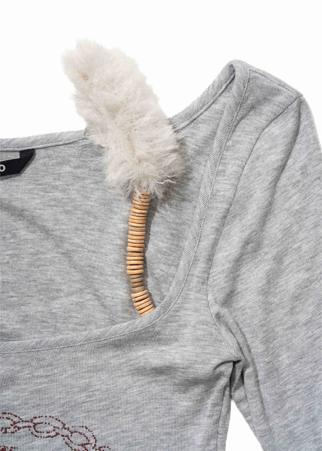 Hyein Seo - Fur Strap Top (Grey) product image 10 | TRAB K-Fashion Australia