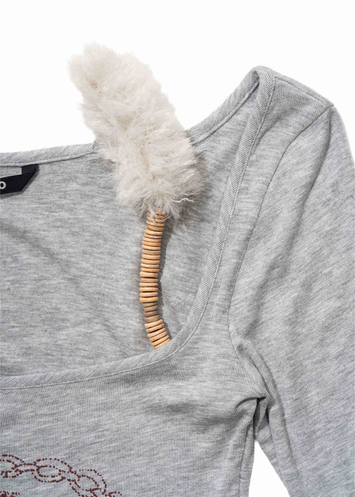 Hyein Seo - Fur Strap Top (Grey) product image 10 | TRAB K-Fashion Australia