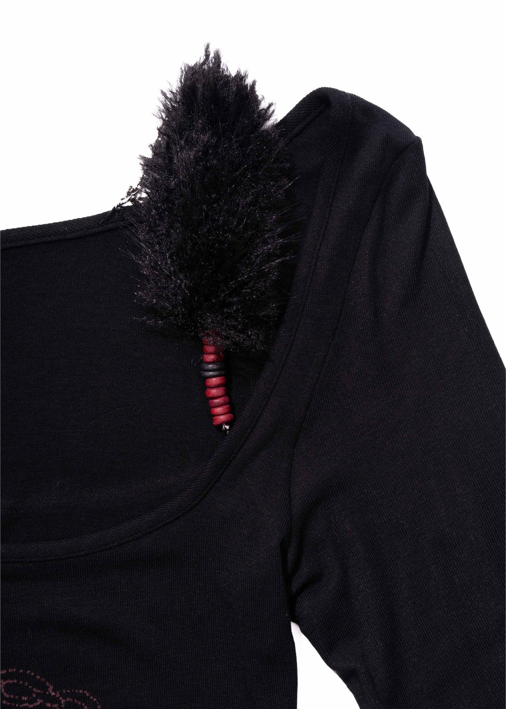 Hyein Seo - Fur Strap Top (Black) product image 8 | TRAB K-Fashion Australia