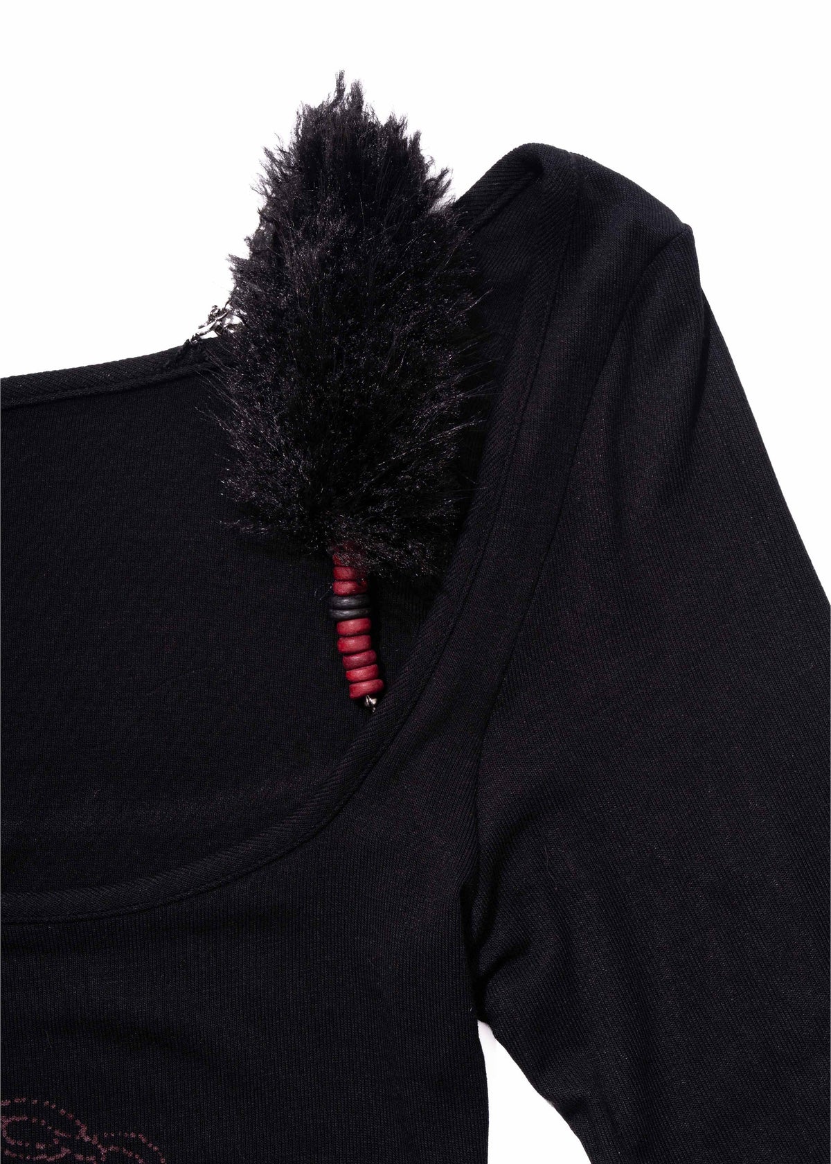 Hyein Seo - Fur Strap Top (Black) product image 8 | TRAB K-Fashion Australia