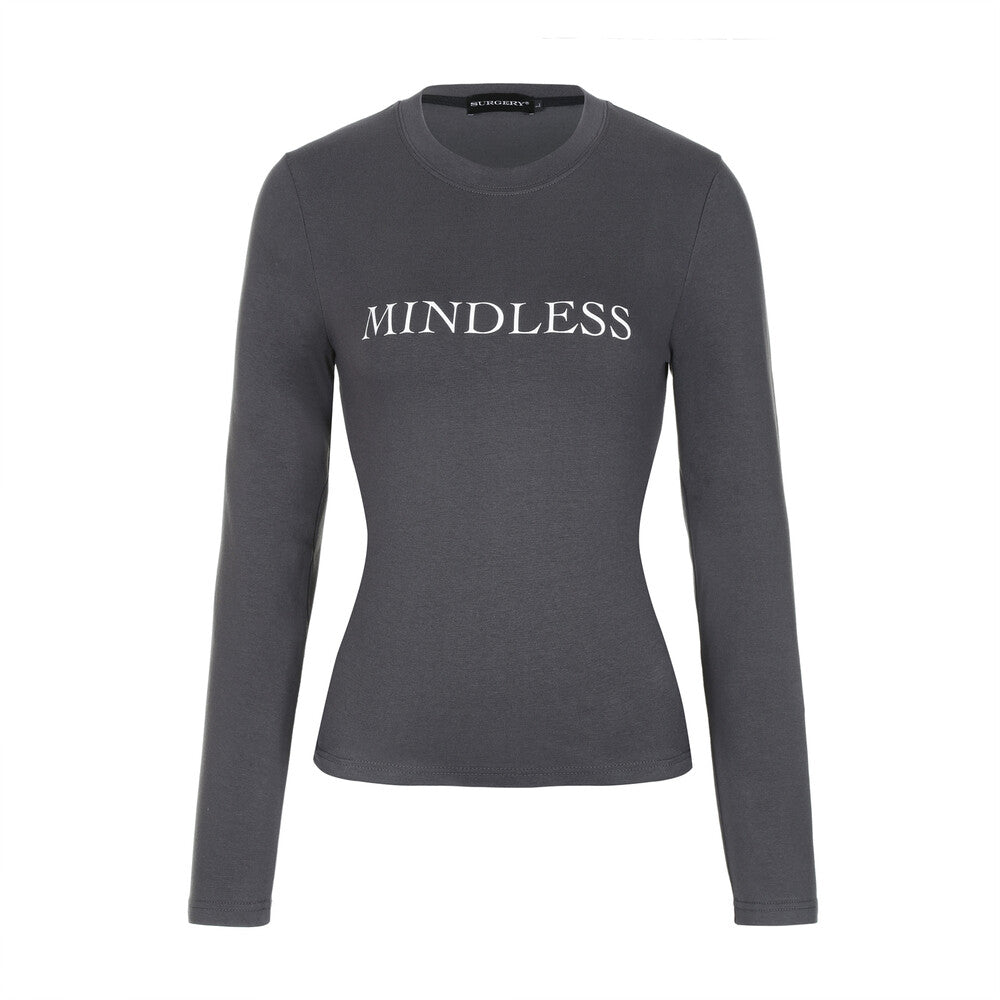 Surgery - Mindless Slim Long Sleeves (Charcoal) product image 1 | TRAB K-Fashion Australia