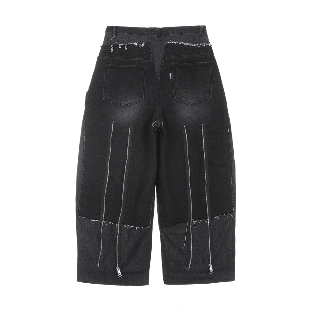 Surgery - Remake Denim Wide Balloon Pants (Black Denim) product image 2 | TRAB K-Fashion Australia