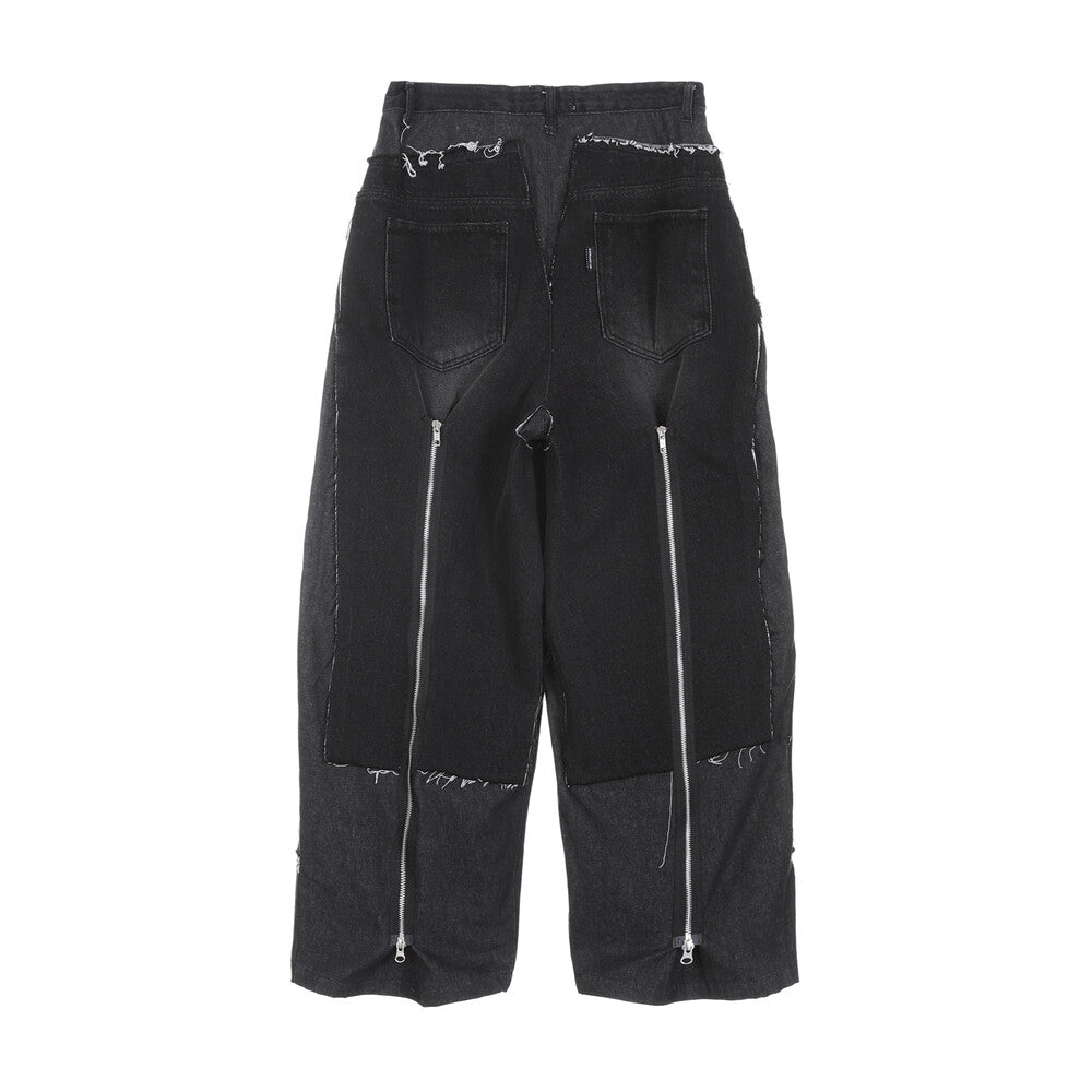Surgery - Remake Denim Wide Balloon Pants (Black Denim) product image 3 | TRAB K-Fashion Australia