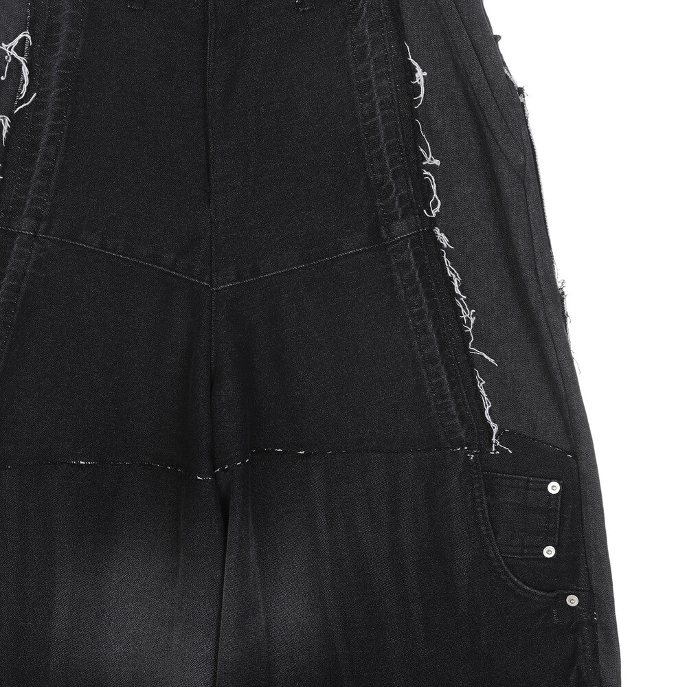 Surgery - Remake Denim Wide Balloon Pants (Black Denim) product image 4 | TRAB K-Fashion Australia