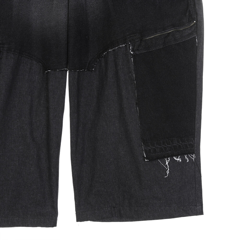 Surgery - Remake Denim Wide Balloon Pants (Black Denim) product image 6 | TRAB K-Fashion Australia