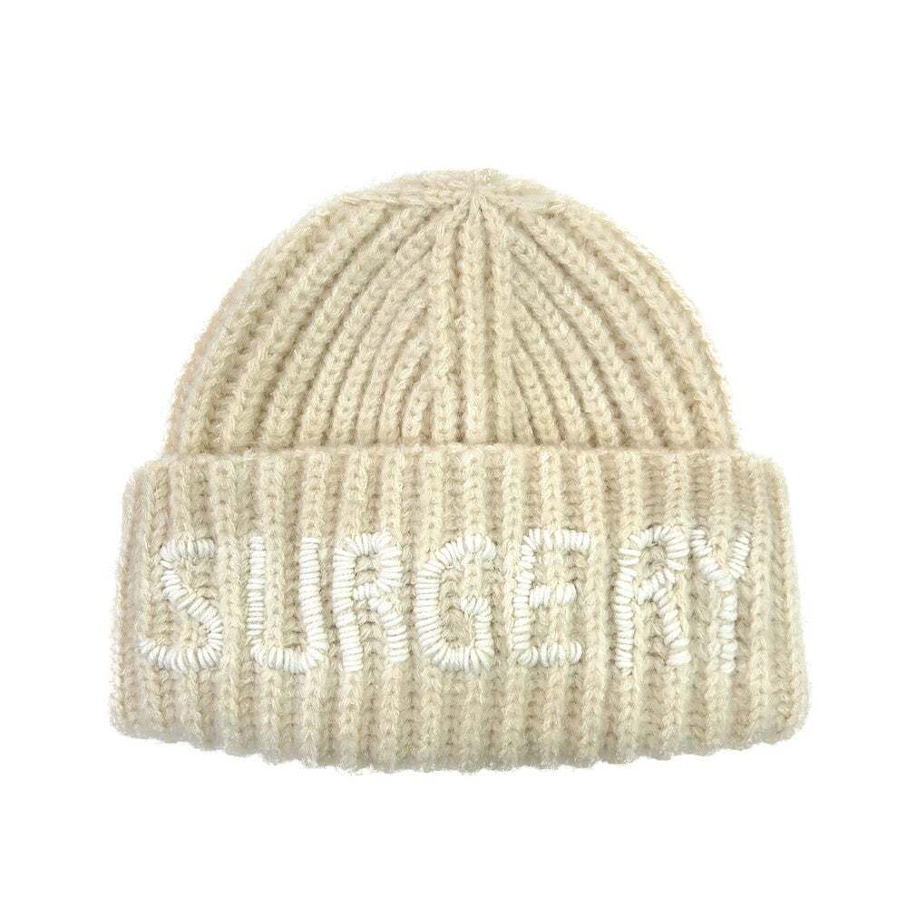 Surgery - Hand Stitch Embroidery Logo Beanie (Ivory) product image 1 | TRAB K-Fashion Australia