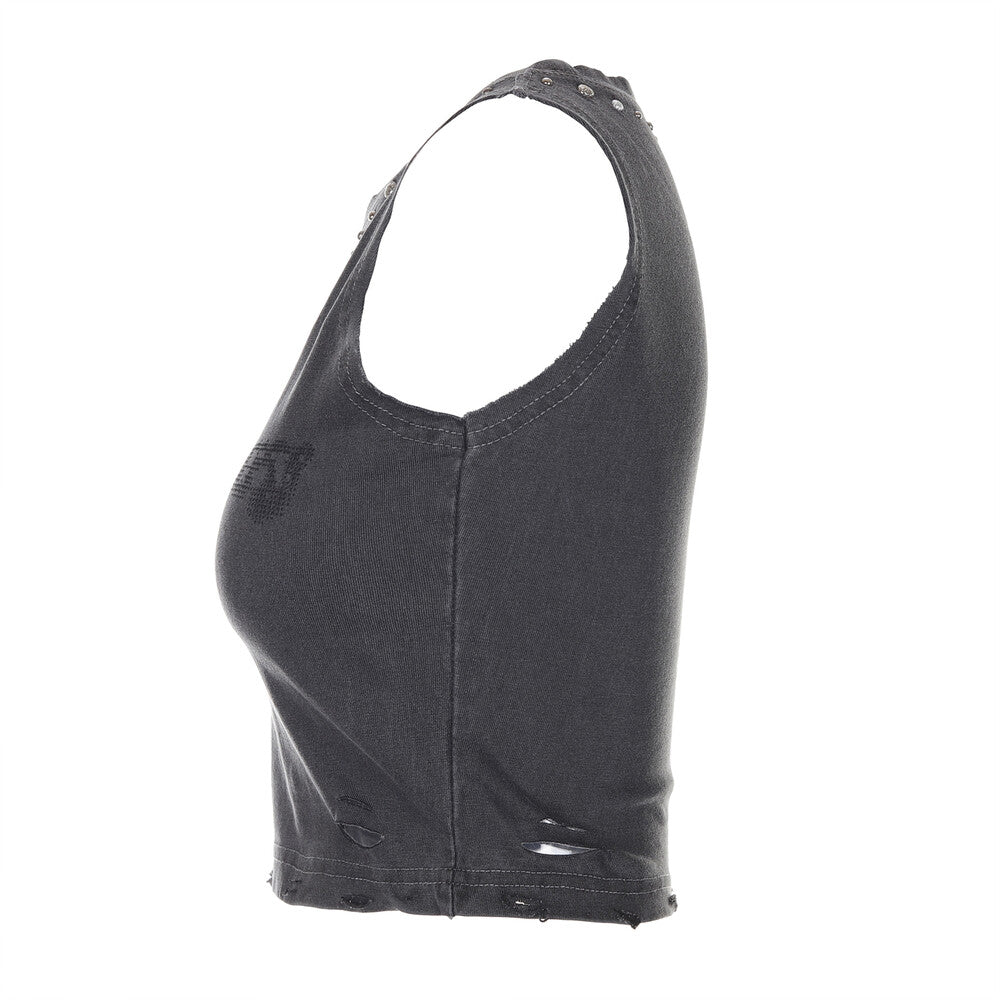 Surgery - Destroyed Lost Glory Sleeveless (Charcoal) product image 3 | TRAB K-Fashion Australia