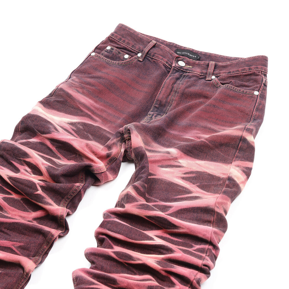 Surgery - Yoonseul Long Length Double Jeans (Flame) product image 5 | TRAB K-Fashion Australia