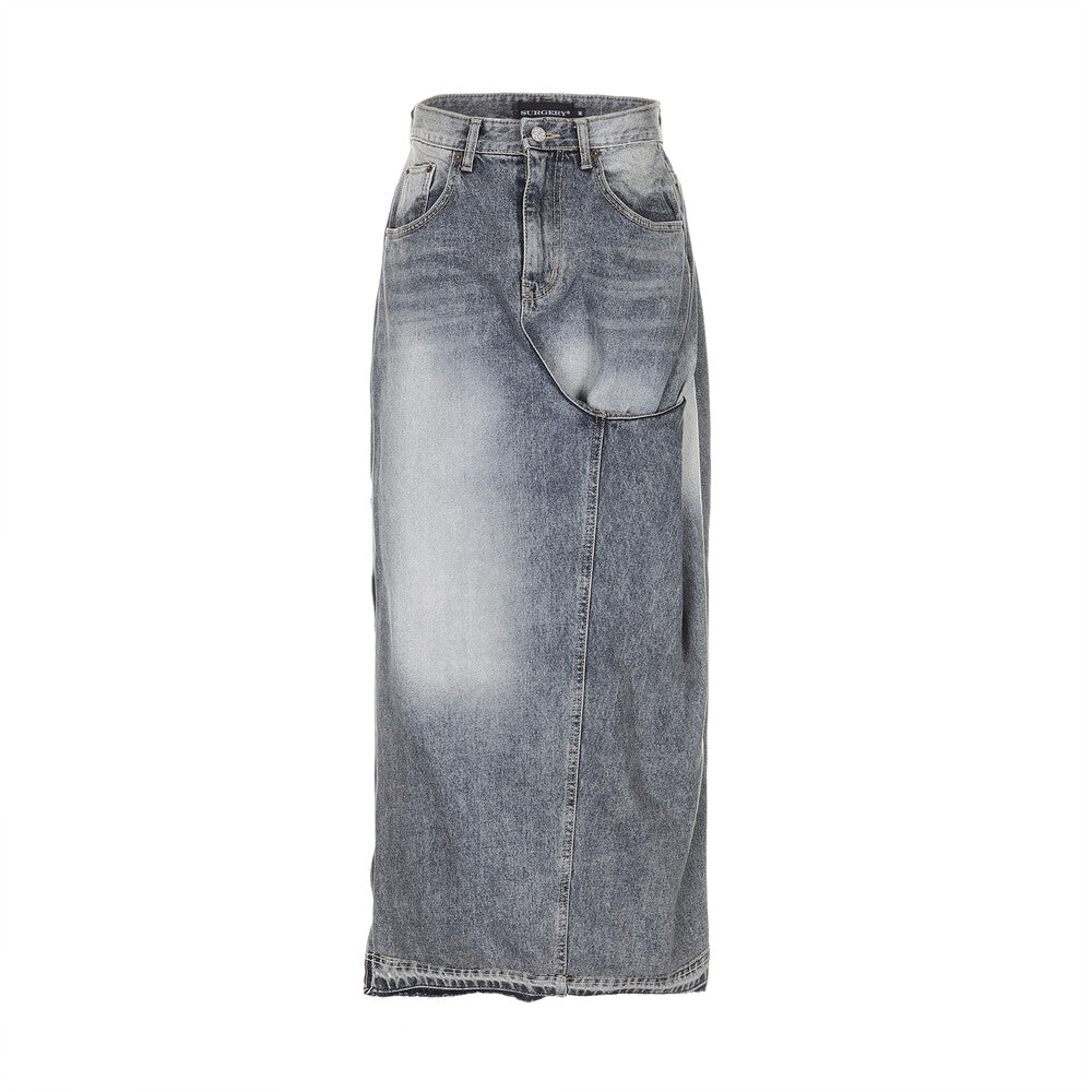 Surgery - In&out Long Skirt (Grey Blue) product image 1 | TRAB K-Fashion Australia