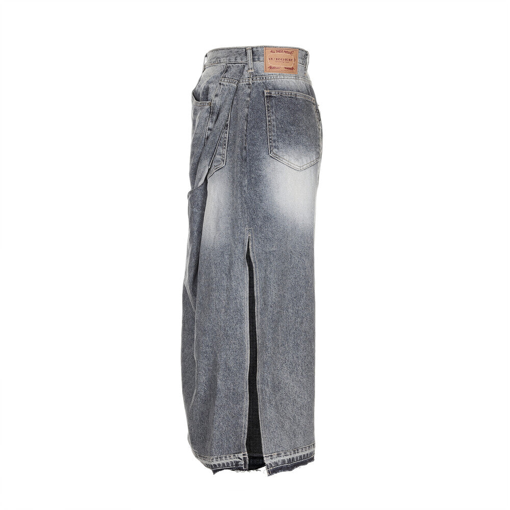 Surgery - In&out Long Skirt (Grey Blue) product image 5 | TRAB K-Fashion Australia