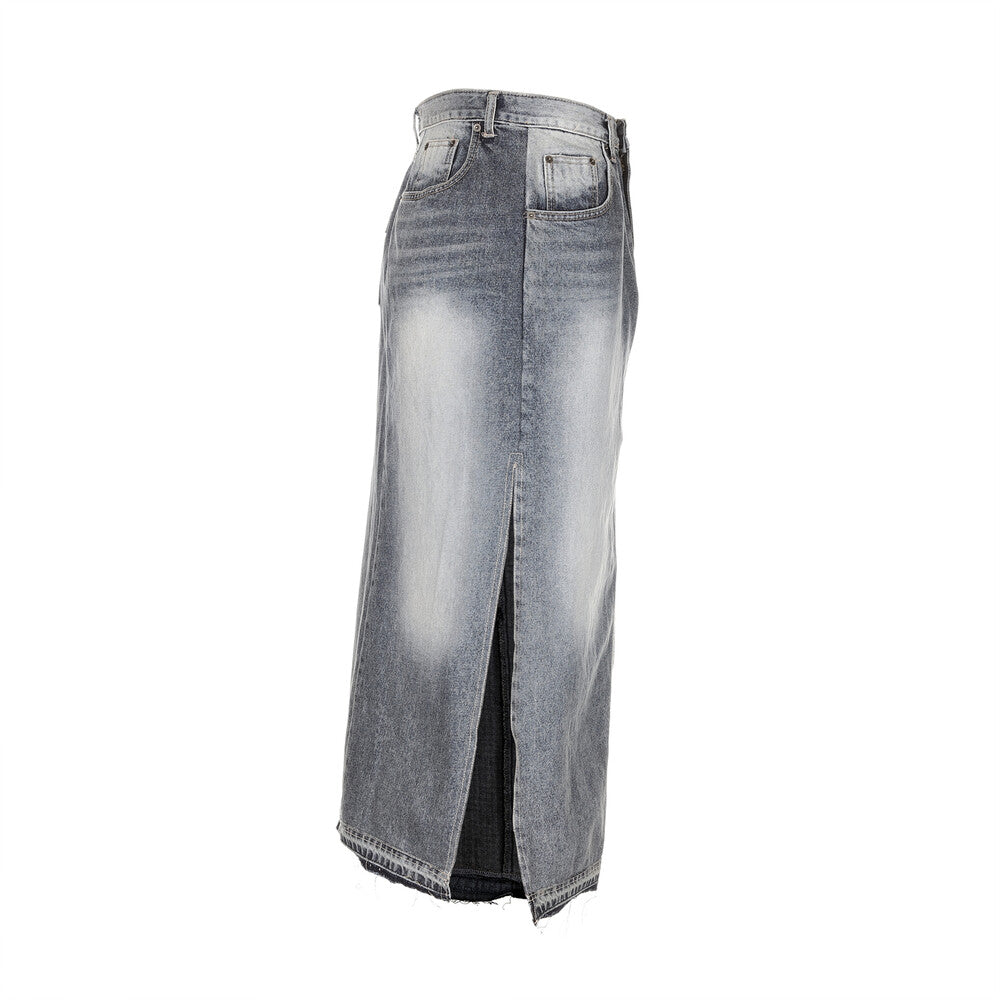 Surgery - In&out Long Skirt (Grey Blue) product image 4 | TRAB K-Fashion Australia