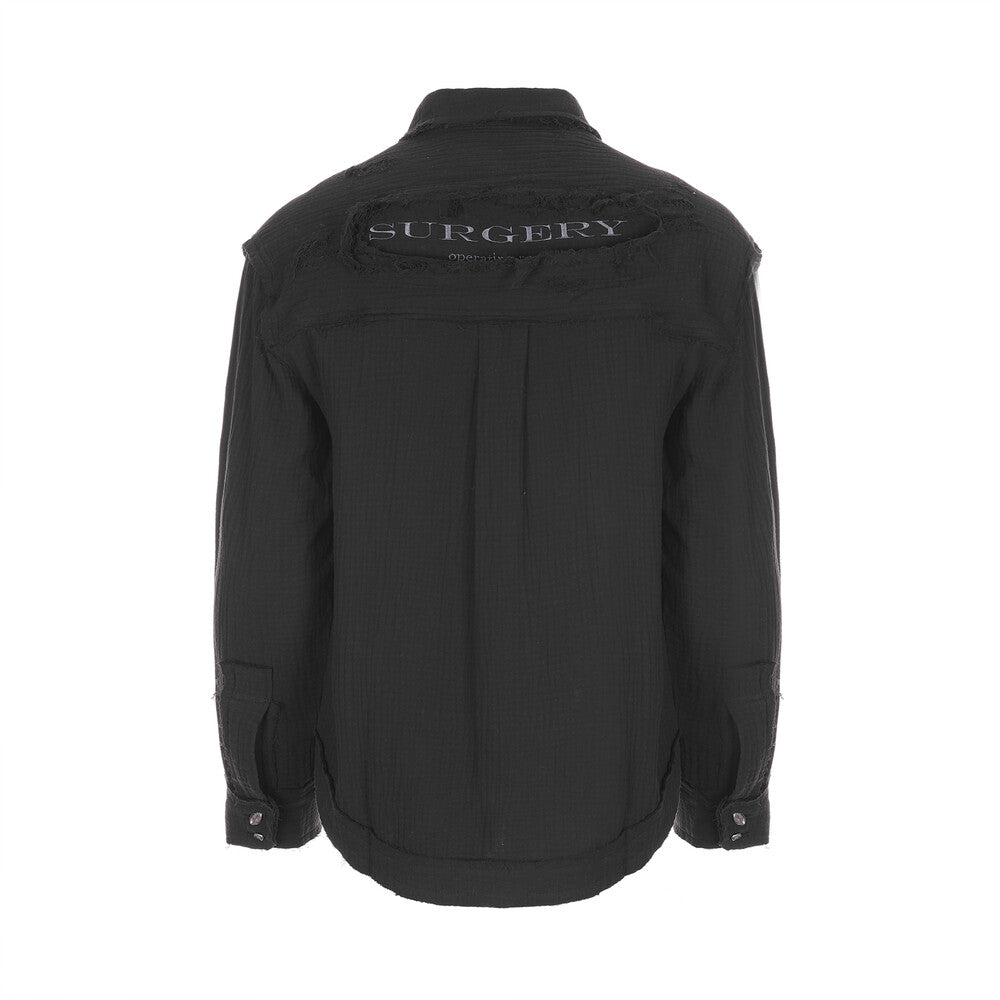 Surgery - Destroyed Gauze Shirts (Black) product image 3 | TRAB K-Fashion Australia