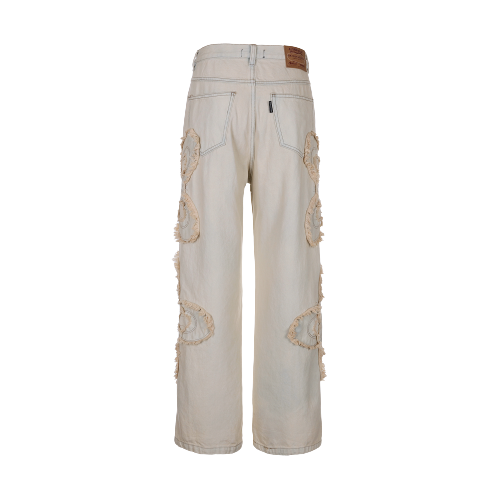 Surgery - Clover Logo Patch Jeans (Cream) product image 2 | TRAB K-Fashion Australia