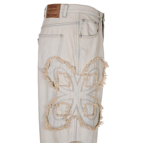 Surgery - Clover Logo Patch Jeans (Cream) product image 3 | TRAB K-Fashion Australia