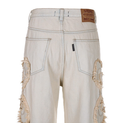Surgery - Clover Logo Patch Jeans (Cream) product image 5 | TRAB K-Fashion Australia