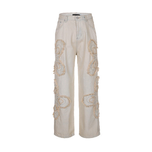 Surgery - Clover Logo Patch Jeans (Cream) product image 1 | TRAB K-Fashion Australia