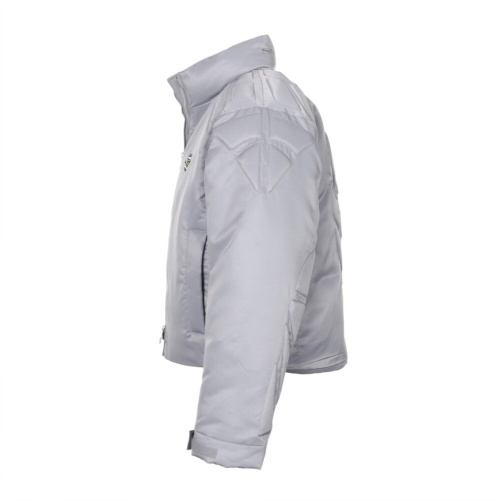 Surgery - Biker Embossing Puffer Jacket (Grey) product image 4 | TRAB K-Fashion Australia