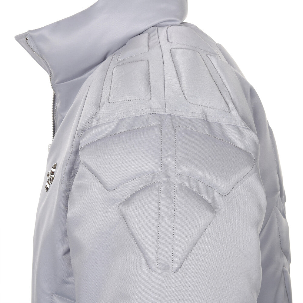 Surgery - Biker Embossing Puffer Jacket (Grey) product image 6 | TRAB K-Fashion Australia