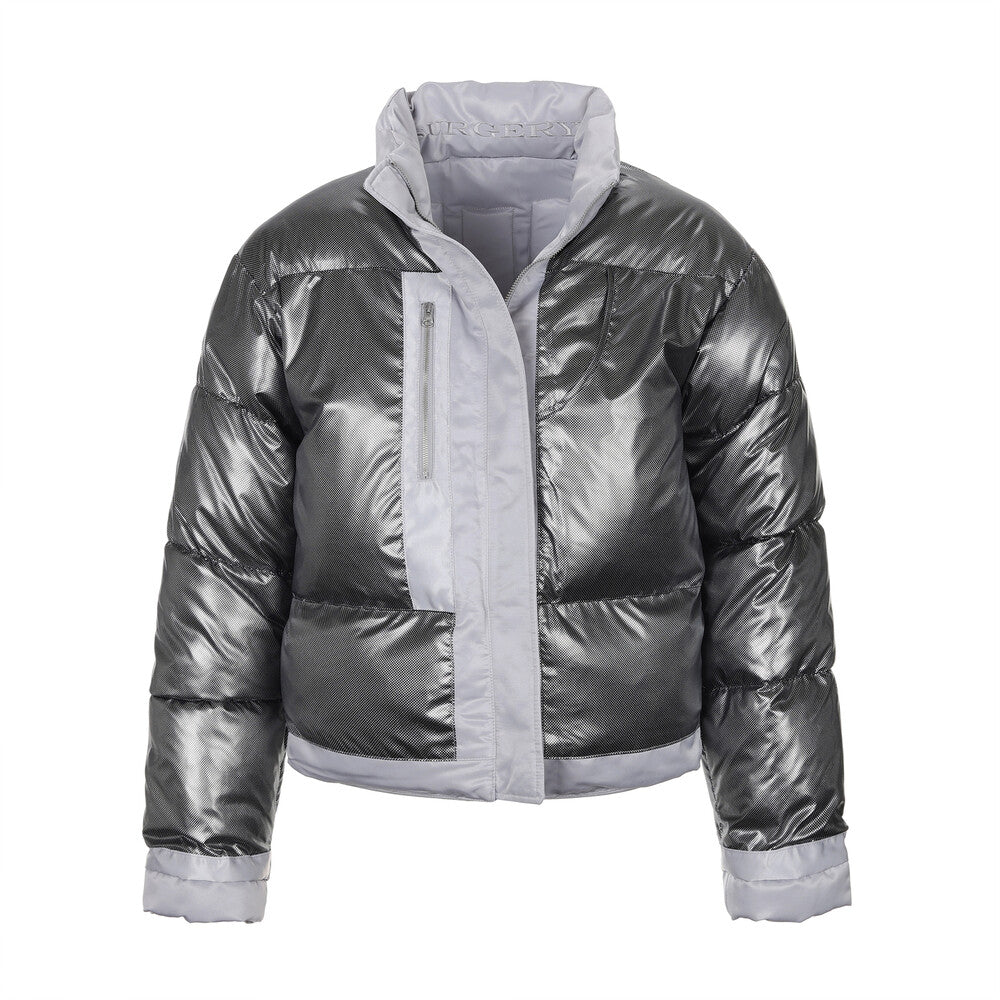 Surgery - Biker Embossing Puffer Jacket (Grey) product image 11 | TRAB K-Fashion Australia
