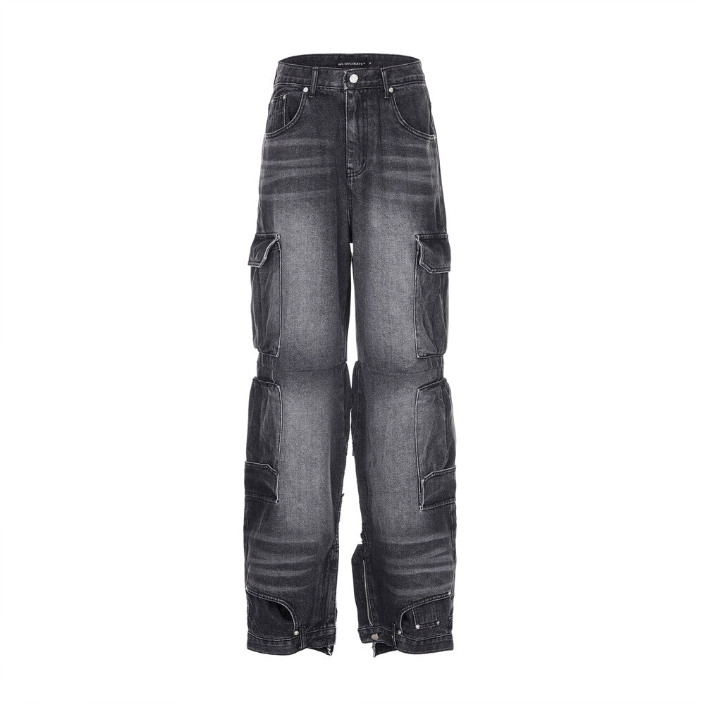 Surgery - Cargo Double Jeans (Black Denim) product image 1 | TRAB K-Fashion Australia