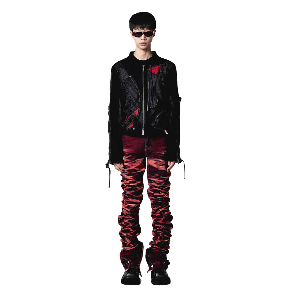 Surgery - Yoonseul Long Length Double Jeans (Flame) product image 2 | TRAB K-Fashion Australia