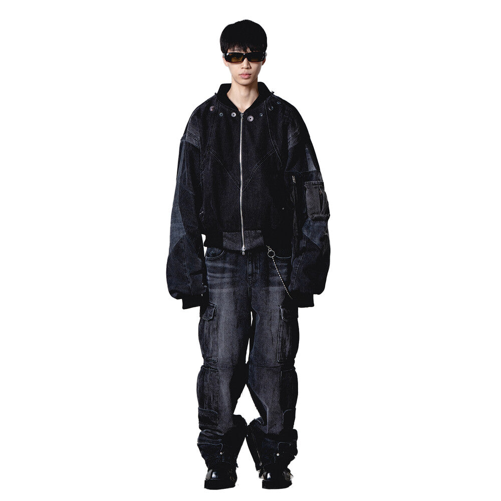 Surgery - Cargo Double Jeans (Black Denim) product image 2 | TRAB K-Fashion Australia