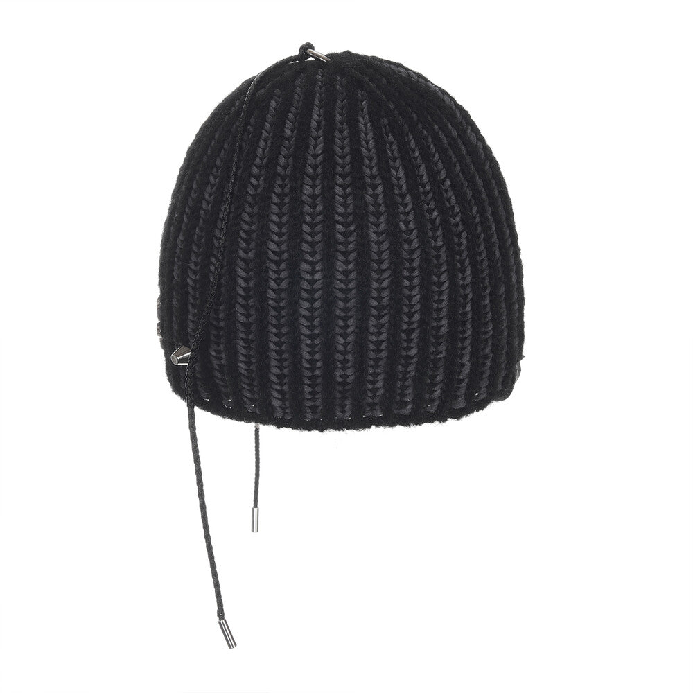 Surgery - Clover Logo Double-strap Beanie (Black) product image 4 | TRAB K-Fashion Australia