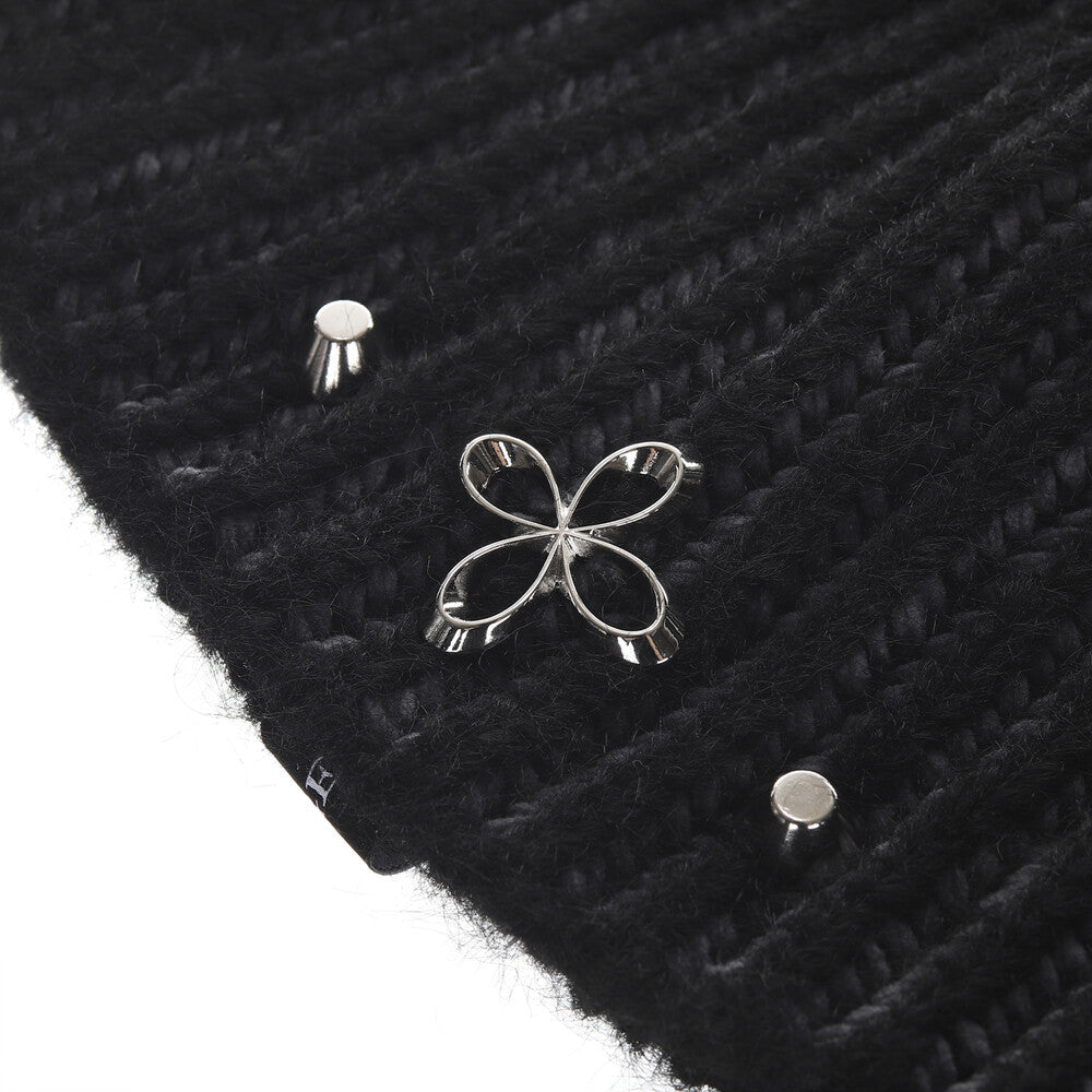 Surgery - Clover Logo Double-strap Beanie (Black) product image 8 | TRAB K-Fashion Australia