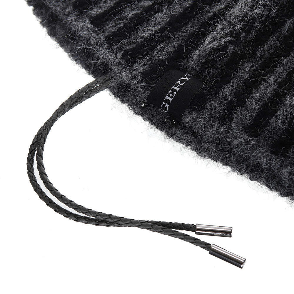 Surgery - Clover Logo Double-strap Beanie (Black) product image 9 | TRAB K-Fashion Australia