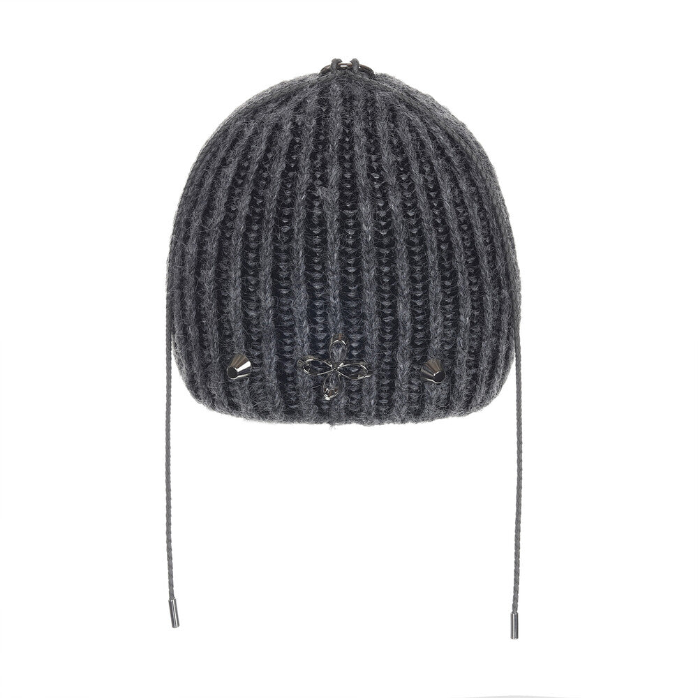 Surgery - Clover Logo Double-strap Beanie (Grey) product image 2 | TRAB K-Fashion Australia