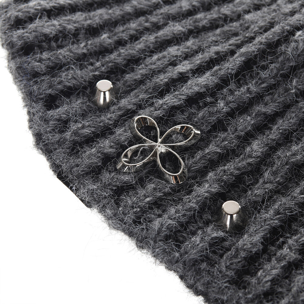 Surgery - Clover Logo Double-strap Beanie (Grey) product image 8 | TRAB K-Fashion Australia