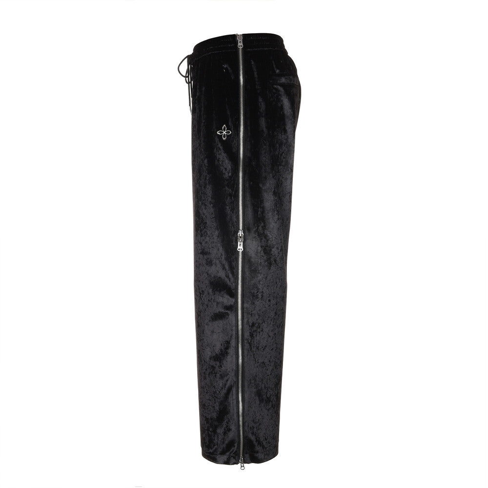 Surgery - Side Zip Velvet Wide Track Pants (Black) product image 6 | TRAB K-Fashion Australia