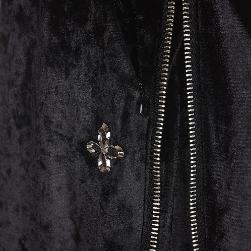 Surgery - Side Zip Velvet Wide Track Pants (Black) product image 4 | TRAB K-Fashion Australia