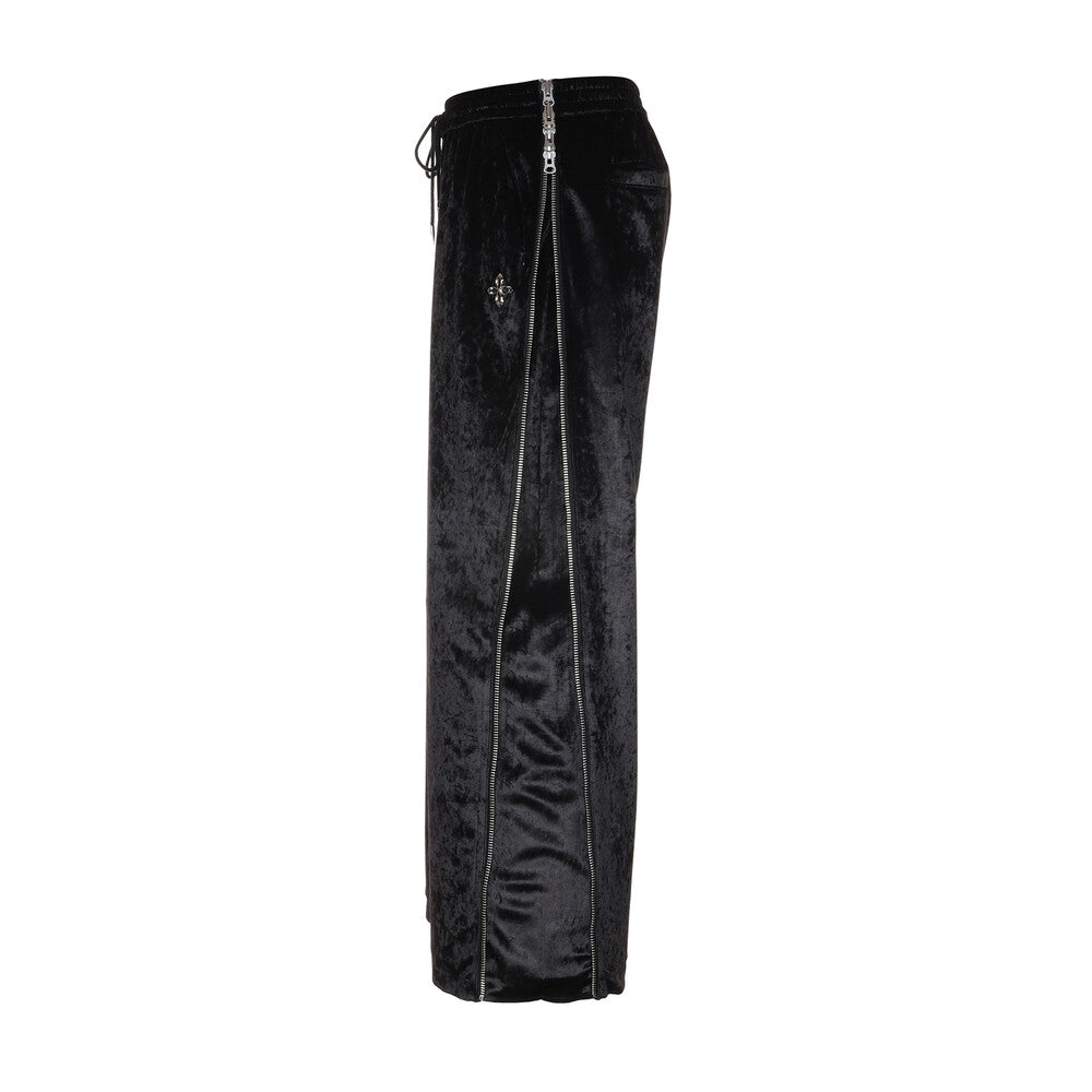 Surgery - Side Zip Velvet Wide Track Pants (Black) product image 8 | TRAB K-Fashion Australia
