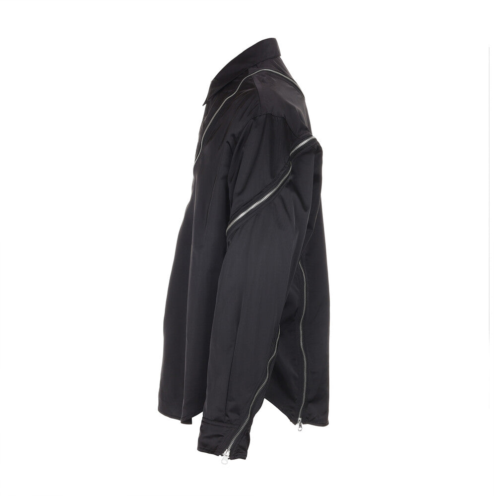 Surgery - Symmetric Zippers Detail Shirts (Black) product image 5 | TRAB K-Fashion Australia