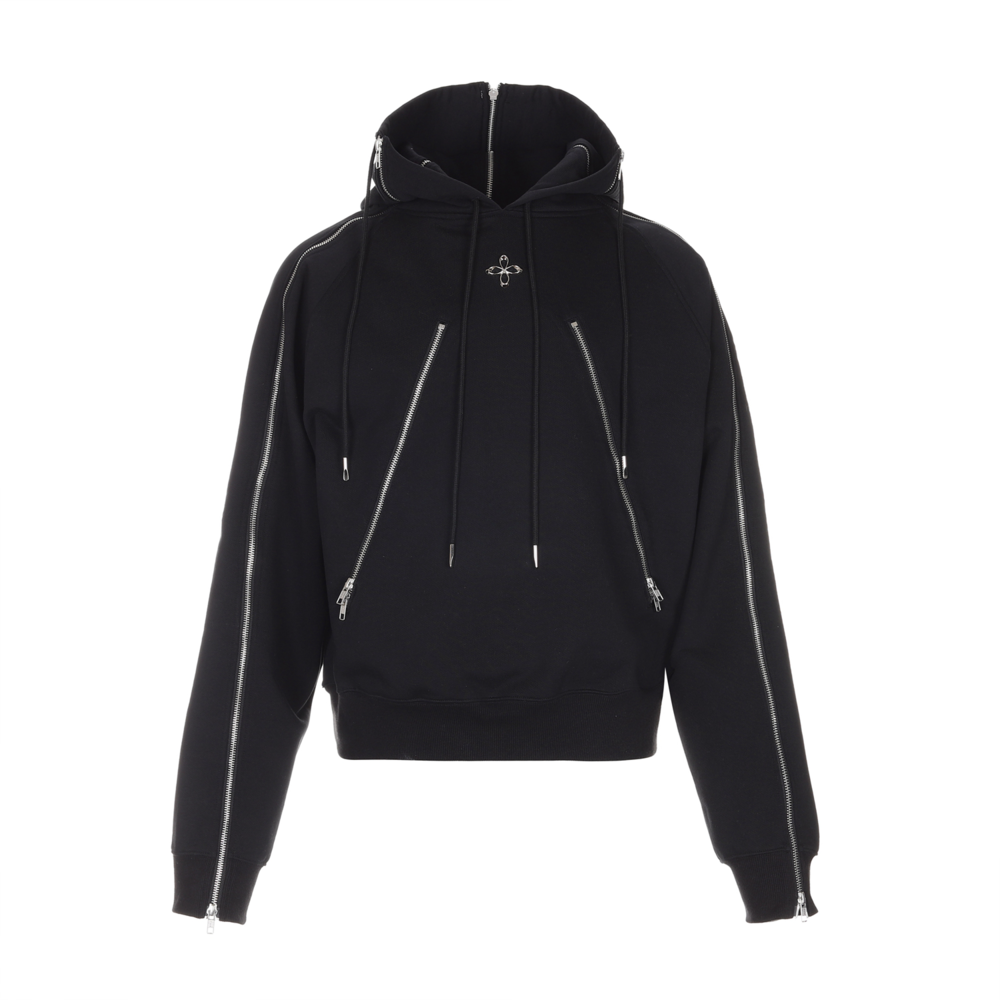 Surgery - Four Directions Zippers Hoodie (Black) product image 1 | TRAB K-Fashion Australia