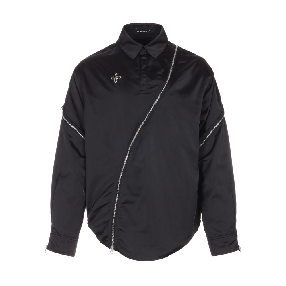 Surgery - Symmetric Zippers Detail Shirts (Black) product image 1 | TRAB K-Fashion Australia