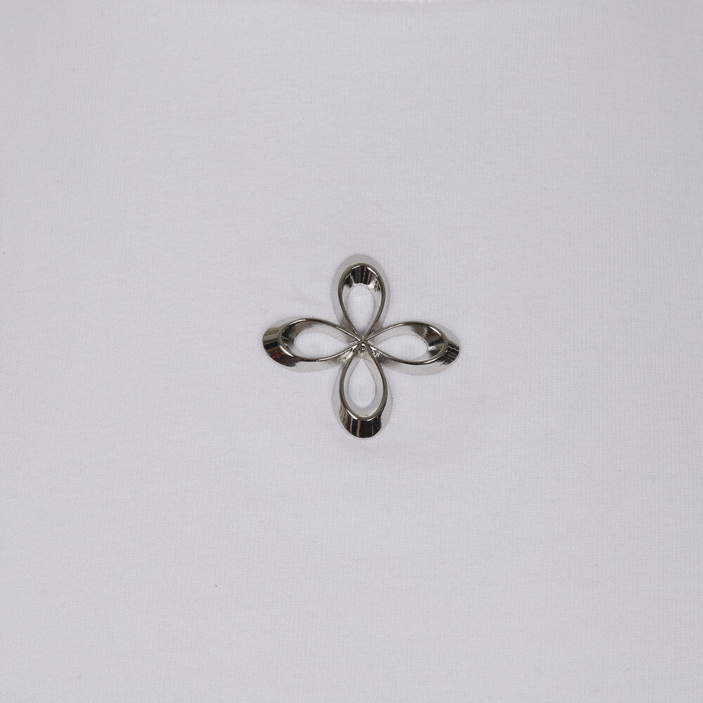 Surgery - Unbalance Metal Clover Logo T-shirts (White) product image 4 | TRAB K-Fashion Australia