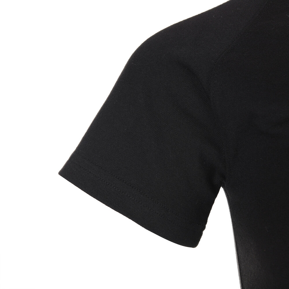 Surgery - Unbalance Metal Clover Logo Crop T-shirts (Black) product image 7 | TRAB K-Fashion Australia